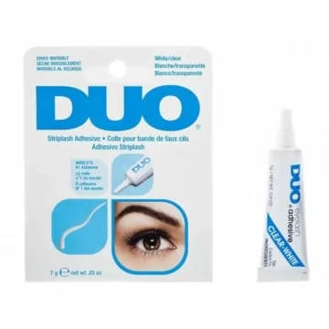 DUO Strip Lash Adhesive, Clear/White - Strong Hold, Waterproof Lash Glue for False Lashes and Lash Clusters, Long-Lasting, Quick-Drying, Invisible Finish, 0.25 oz