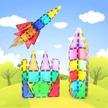 PicassoTiles Magnetic Building Block Rocket Boosters - Educational Kit