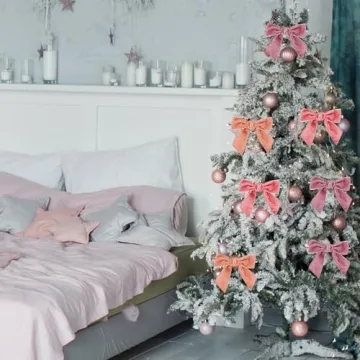 Elegant 24 Pcs Pink Velvet Bows for All Occasions