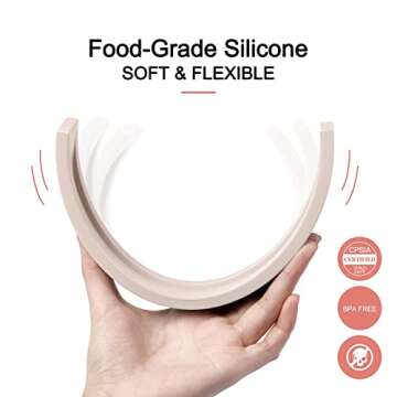 MCGMITT Rainbow Stacking Toy, Silicone Rainbow Stacker for Toddlers, Montessori Nesting Blocks, Building Creative Color Shape Matching Toy Set, 10 Layers