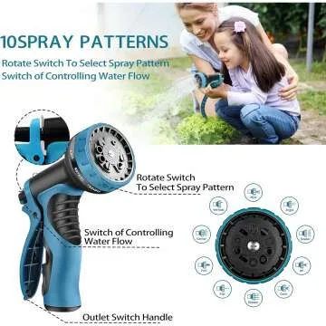 Flexible 50ft Expandable Garden Hose with Nozzle