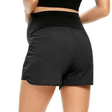 AMPOSH Maternity Quick-Dry Workout Shorts with Pocket