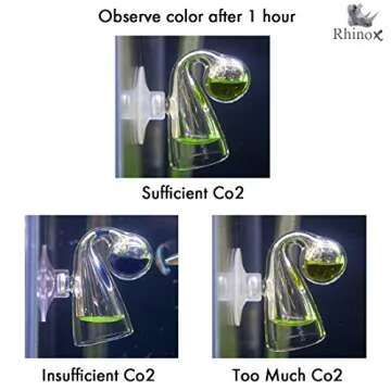 Rhinox Glass Drop Checker Kit – 3 Seconds to Read CO2 Levels - 3 Minutes to Setup - Fastest Way to Ensure Sufficient Co2 in Planted Aquarium - Color Change Reflects the Level of CO2