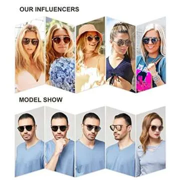 SOJOS Retro Aviator Polarized Sunglasses for Women Men Double Bridge Ladies Shades SJ2078 with Grey Tortoise Frame/Gradient Light Blue Lens