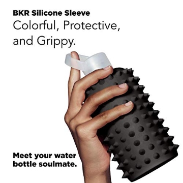 bkr Little Spiked 16oz Reusable Glass Water Bottle