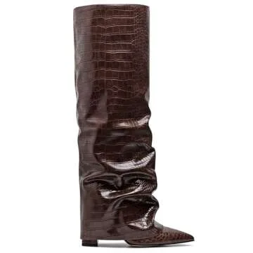 Stylish Chunky Heel Knee High Boots for Women