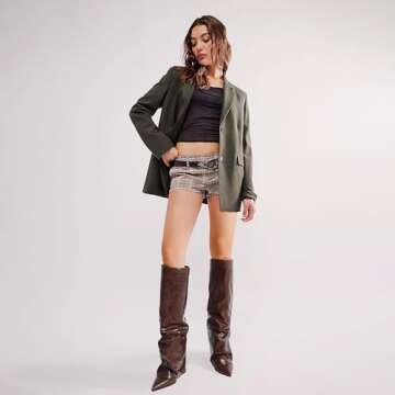 Stylish Chunky Heel Knee High Boots for Women