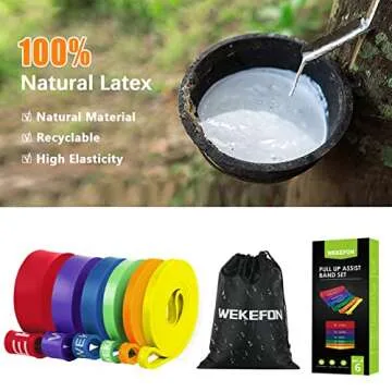 Resistance Bands Set, Pull Up Assist Bands - Stretch Resistance Band - Mobility Band Powerlifting Exercise Bands for Resistance Training, Physical Therapy, Home Workouts (#09 6 Bands Set Yellow-Red)