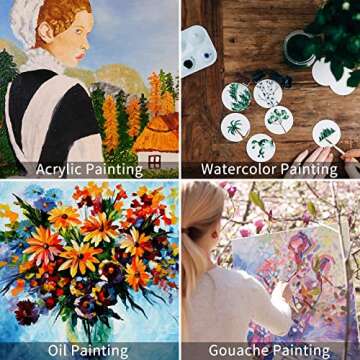 VIVIFun 12 Pcs Detail Paint Brush Set, Fine Tip Point Paintbrush for Micro Painting, Miniature Paint Brushes for Acrylic, Watercolor, Oil, Models, Crafts, Warhammer 40k, Line Drawing