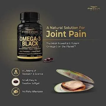 FREZZOR Omega 3 Black for Joint Relief and Heart Health