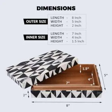 Handicrafts Home Handmade Harlequin Decorative Jewelry Box Organizer – Keepsakes, Trinkets, and Ho...