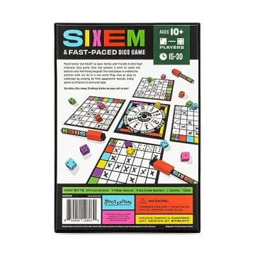 Hootenanny Games SIXEM Dice Game for Fast-Paced Fun