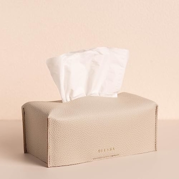 OLETHA Aesthetic Rectangle Tissue Box Cover for Stylish Decor