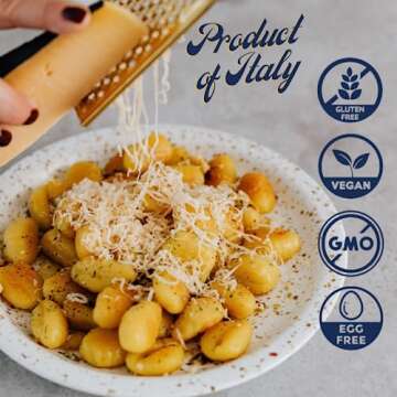 12 Pack, Gluten Free Potato Gnocchi, Cooks in 2-3 minutes, Shelf Stable, (12 Pack x 1 lb) Product of Italy, NON GMO, Wheat Free, Eggs Free, Vegan, by L'Oro Del Sud