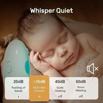 NCVI Baby Nail Trimmer Electric, Baby Nail File, Safe Baby Nail Clippers, Trim and Polish Set for Newborn Baby Infant Toddler Kids, Fingernails Care, Grooming & Manicure kit, 8 Grinding Heads, Blue