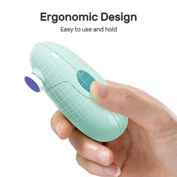 NCVI Baby Nail Trimmer Electric, Baby Nail File, Safe Baby Nail Clippers, Trim and Polish Set for Newborn Baby Infant Toddler Kids, Fingernails Care, Grooming & Manicure kit, 8 Grinding Heads, Blue