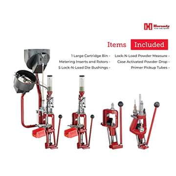 Hornady Lock-N-Load AP Press Loader – Ammunition Reloading Press with Quick Change Lock-N-Load Bushing System, EZ-JECT System and Powder Measure – Enjoy Fast and Reliable Reloading – Item 095100