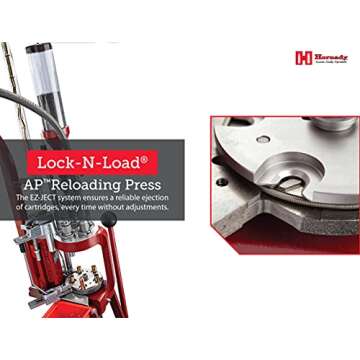Hornady Lock-N-Load AP Press Loader – Ammunition Reloading Press with Quick Change Lock-N-Load Bushing System, EZ-JECT System and Powder Measure – Enjoy Fast and Reliable Reloading – Item 095100