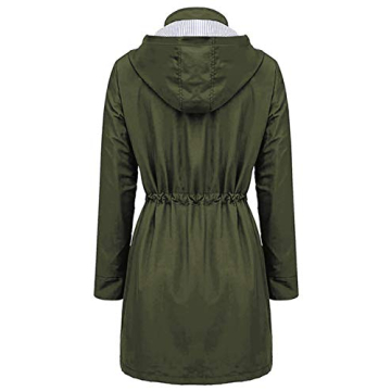 Stylish Waterproof Women Light Rain Jacket with Hood