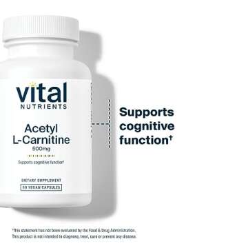 Vital Nutrients Acetyl L-Carnitine for Brain Support 500mg