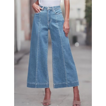 Sidefeel Women's Stretchy Baggy High Waisted Jeans