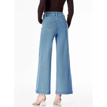 Sidefeel Women's Stretchy Baggy High Waisted Jeans