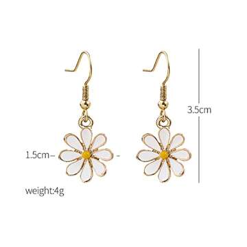 Charming Lightweight Daisy Flower Earrings for Women