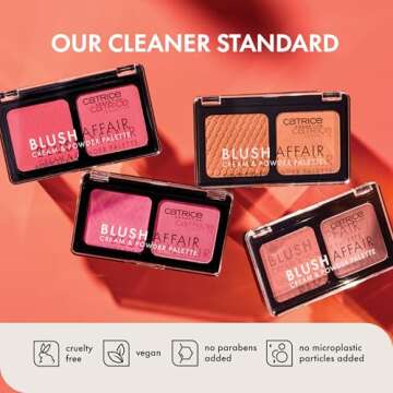 Catrice | Blush Affair Cream & Powder Palette | Highly Pigmented Radiant Cream & Soft Matte Powder | Vegan & Cruelty Free (010 Stunning Strawberry)