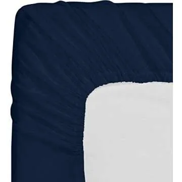 Utopia Bedding King Fitted Sheet - Bottom Sheet - Deep Pocket - Soft Microfiber - Shrinkage and Fade Resistant - Easy Care -1 Fitted Sheet Only (Navy)