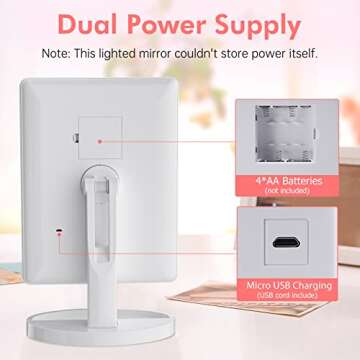 Large Lighted Makeup Mirror with 35 LED Lights