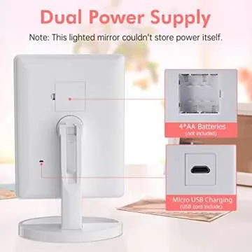 Large Lighted Makeup Mirror with 35 LED Lights