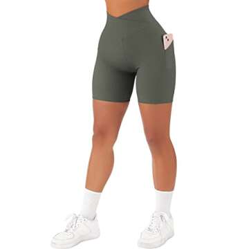 SUUKSESS Cross Workout Shorts with Pockets for Women