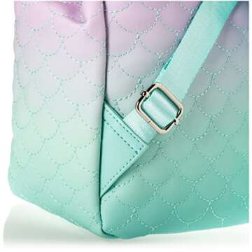 Loungefly Disney Little Mermaid Ombre Scales Womens Double Strap Shoulder Bag Purse
