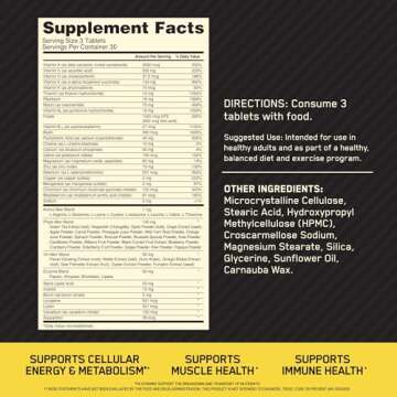 Optimum Nutrition Opti-Men, Vitamin C, Zinc and Vitamin D, E, B12 for Immune Support Mens Daily Mult...