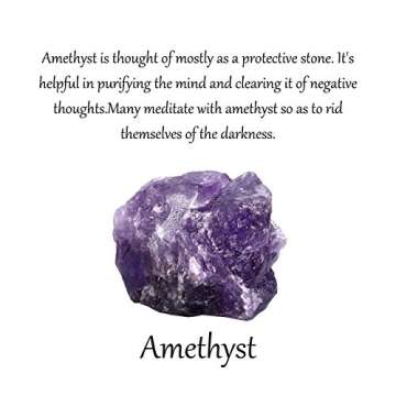 3pcs Amethyst Healing Crystals Points Bulk Hexagonal Healing Crystals Stone Wands Set Natural Quartz Crystals Gemstones for Meditation Chakra Balancing Crystal Therapy Gift