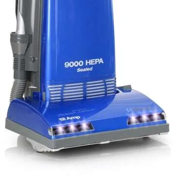 Prolux 9000 Upright Vacuum Cleaner – Powerful HEPA Filtration, Bagged Dust Chamber for Allergy Protection, Stainless Steel Brush Roll, Onboard Tools, and Brush Roll Control Pedal
