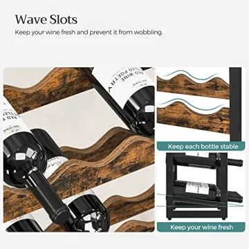 Stylish SONGMICS Wine Rack Holds 12 Bottles with Ease