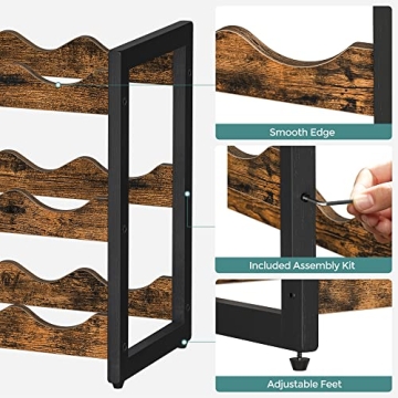 Stylish SONGMICS Wine Rack Holds 12 Bottles with Ease