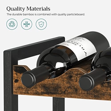 Stylish SONGMICS Wine Rack Holds 12 Bottles with Ease