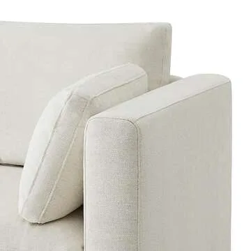 CHITA Sectional Sofa Set, Comfty Cloud Couch, FSC Certified Deep Seat Sectional Couch for Lving Room, 112 inch Width, 3 Seat Modern Modular Sofa, Linen