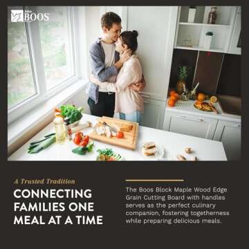 John Boos Block Large Reversible Wood Cutting Board w/ Metal Handles, 24"x18"x2.25", Maple