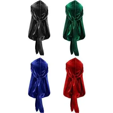 Tatuo 4-Piece Velvet Durag Set for Men - Stylish & Soft