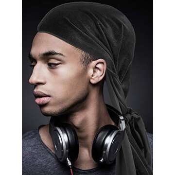 Tatuo 4-Piece Velvet Durag Set for Men - Stylish & Soft