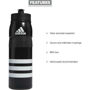 Adidas 750ml Sports Water Bottle - Black/White