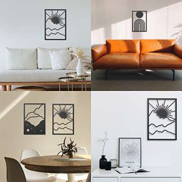 Modern Abstract Line Art Wall Decor - 3 Pcs Set
