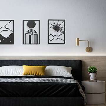 Modern Abstract Line Art Wall Decor - 3 Pcs Set