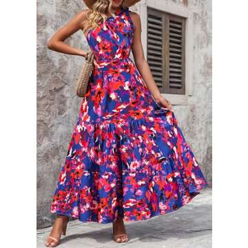 Floral Maxi Dress for Women - Summer Boho Style