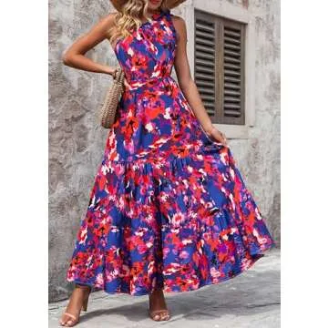Floral Maxi Dress for Women - Summer Boho Style