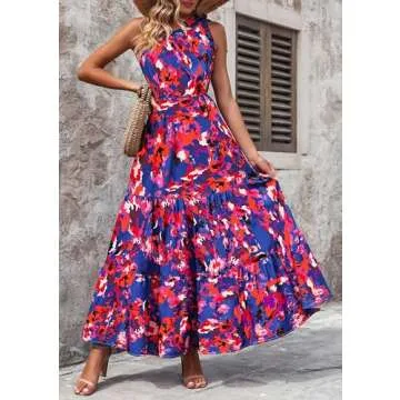 Floral Maxi Dress for Women - Summer Boho Style