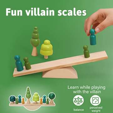 Wooden Tree Balance Stacking Toy 12PCS Elegant Ornaments for Home Decoration